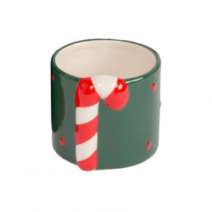 VASO CERAMICA CANDY CANE D14 H11,5-verde