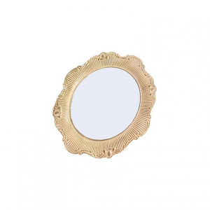 VASSOIO OVALE SPECCHIO/MET. 50X40 - oro