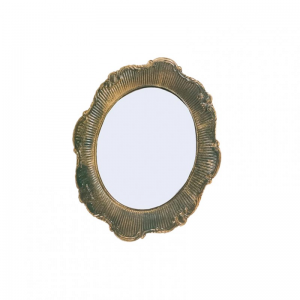 VASSOIO OVAL SPECHIO/MET. 50X40-verde/or