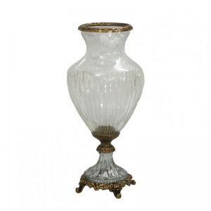VASO VET/ALLUM. D17,8 H37,5 brass ant