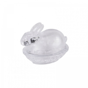 UOVO VETRO CONIGLIO 11X8,5 H9cm