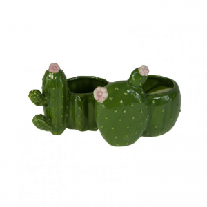VASO CACTUS CER. 2 ass. 15x11x11cm -verd
