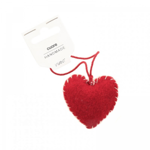 CUORE DECORO DA APP. H5,5/6cm - rosso