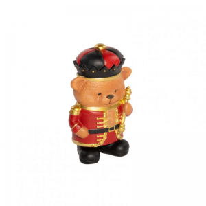 ORSO SCHIACCIANOCI RESINA H13cm - rosso