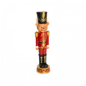 ORSO SCHIACCIANOCI RESINA H40cm - rosso