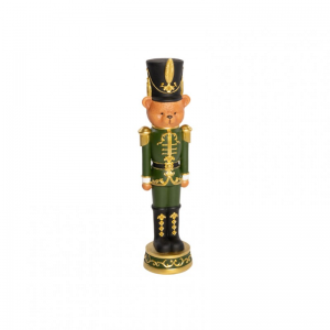 ORSO SCHIACCIANOCI RESINA H31cm - verde