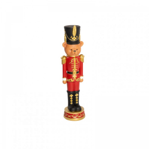 ORSO SCHIACCIANOCI RESINA H31cm - rosso