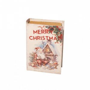 SCATOLA/LIBRO BABBO NATALE 19X7 H27CM