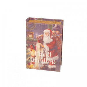 SCATOLA/LIBRO BABBO NATALE 19X7 H27CM