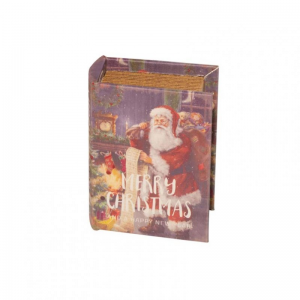 SCATOLA/LIBRO BABBO NATALE 13X6 H17CM