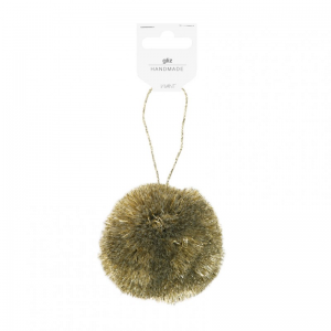 GLIZ POMPON D7 cm -platino