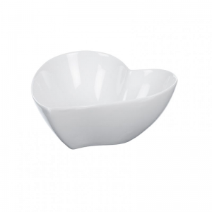 CUORE PORCELLANA 7,5XH4CM - bianco