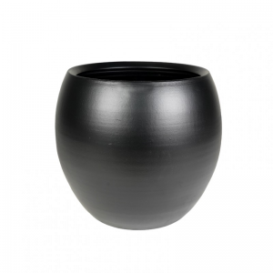 VASO CRESTA D28 H25 cm -black