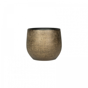 VASO RYAN D18 H16 cm - shiny gold