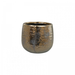 VASO YVETTE CERAMICA D12 H11 cm - gold