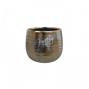 VASO YVETTE CERAMICA D15 H13 cm - gold