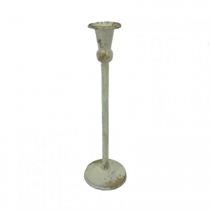 CANDELABRO metallo D9,3 H32 - sbiancato