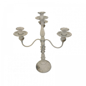 CANDELABRO metallo D36 H52,5 - sbiancato
