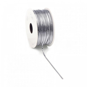 N/STRASS circle cord 3mm 50mt - argento