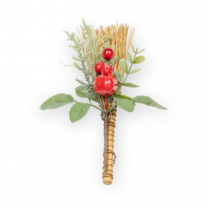 PICK SCOPINA c/bacche H17 12pz - red