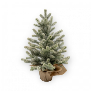 ALBERO NATALE FLOCCATO c/vaso H60-innev.