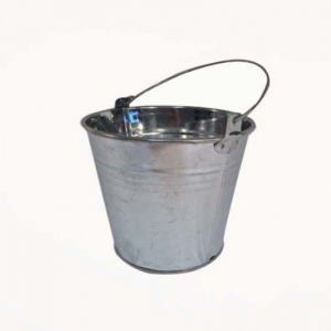 SECCHIELLO LATTA D13 H10,5cm - grigio
