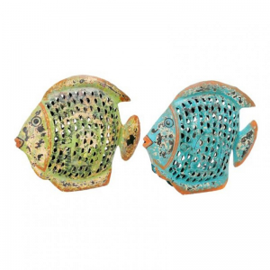 PESCE METALLO 2 colori 43X7X37 cm