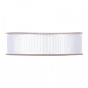 N/GROS GRAIN 25MM 20MT - white