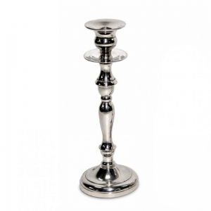 CANDELABRO ALLUMINIO H27 -argento lucido