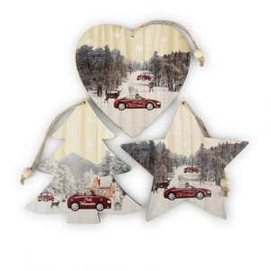 STELLA/CUORE/ALBERO DA APP.H12cm - 6PZ