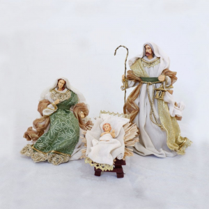 PRESEPE Emilia 3PZ H26 -beige green gold