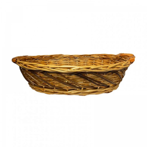 CESTO OVALE VIMINI 64X43 H15 - marrone
