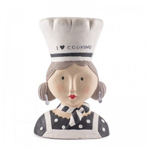 BUSTO LADY CUOCA poly resina H30 cm