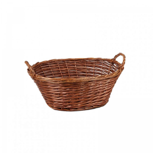 CESTO VIMINI C/MAN.62X43 H30 - marrone