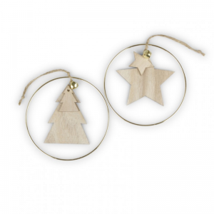 DEC. STELLA/ALBERO DA APP. D12,4cm - 8PZ