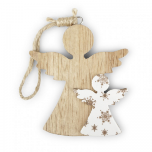 DECORO ANGELO 10cm PZ 4-natur/bianco