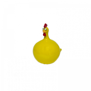 GALLINA RESINA H15 CM- yellow