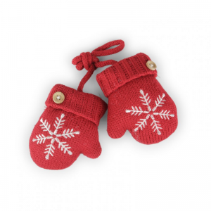 GUANTI 9,7cm c/filo - rosso/bianco