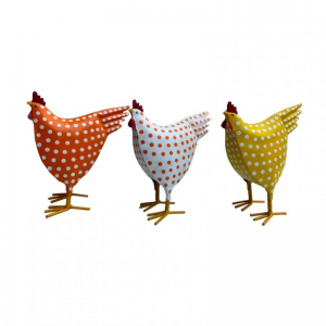 GALLO METALLO 19X10 H23cm - 3 ass.