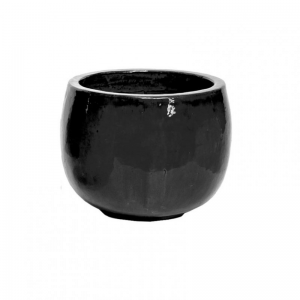 VASO CERAM.SMALT. D37 H28 - black