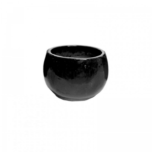 VASO CERAM.SMALT. D27 H18 - black