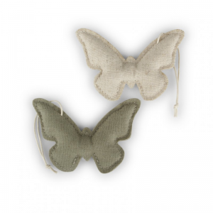 FARFALLA H11,5cm 14pz - grigio/verde