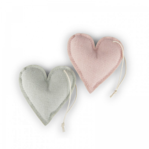 CUORE H14cm 14pz - verde/rosa