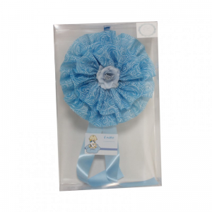 COCCARDA C/ROSA CM 40 CELESTE