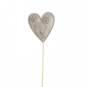 PICK CUORE 9,6x8,6cm 6pz - beige/natur