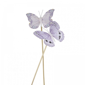 PICK FARFALLA H30,8cm 12pz - lila