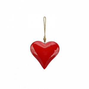 CUORE METALLO DA APP. 6,5cm - rosso