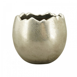 VASO STONEWARE 13XH12cm - silver
