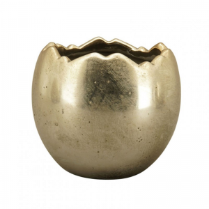 VASO STONEWARE 13XH12cm - gold