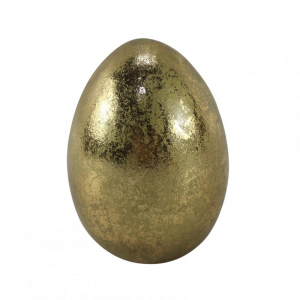 **UOVO TERRACOTTA 6,3XH8,8cm - gold